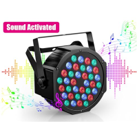 Velká Británie 2PCS dobíjecí LED baterie Par, RGB 36 LED Stage Light DMX 7CH, Party Light 7 režimů Světelné efekty s dálkovým ov